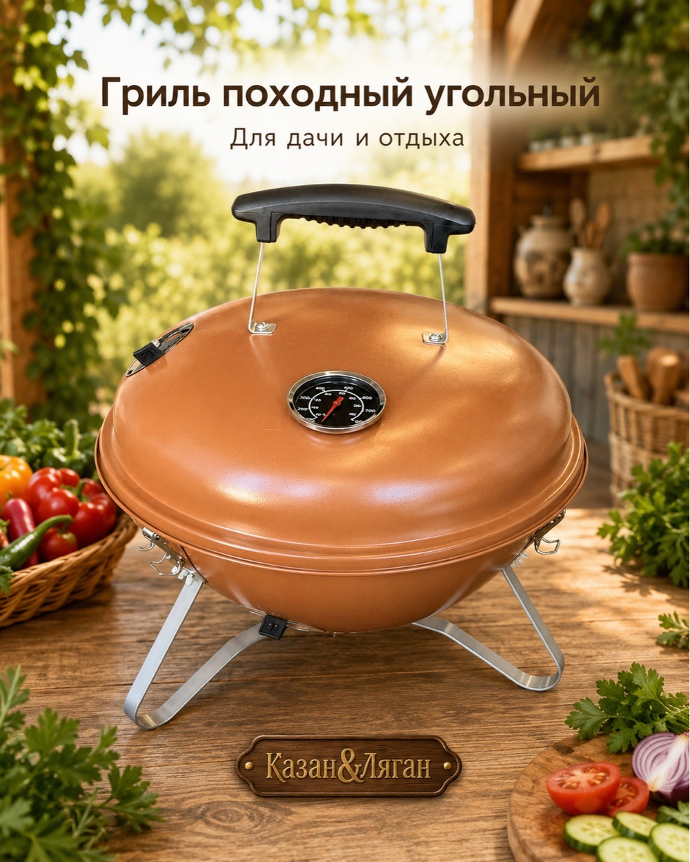 Гриль ПОХОДНЫЙ угольный