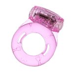 Толстое розовое эрекционное кольцо с вибратором ToyFa Basic 818034-3