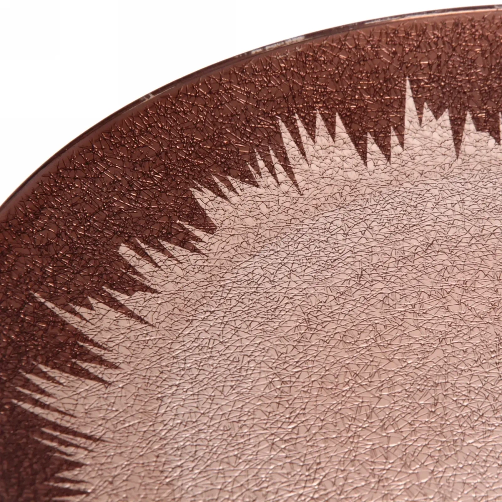 Блюдо для сервировки пластиковое 33см «Морозный узор» бронза