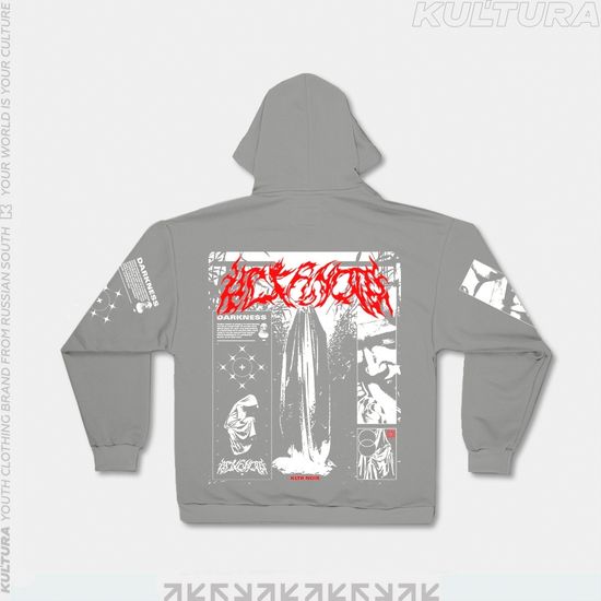 Худи КУЛЬТУРА oversize "Noir" (светло-серый)