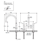 Смеситель для кухни Ritmonio Altrimenti на 2 отверстия, хром E0CU50CRL