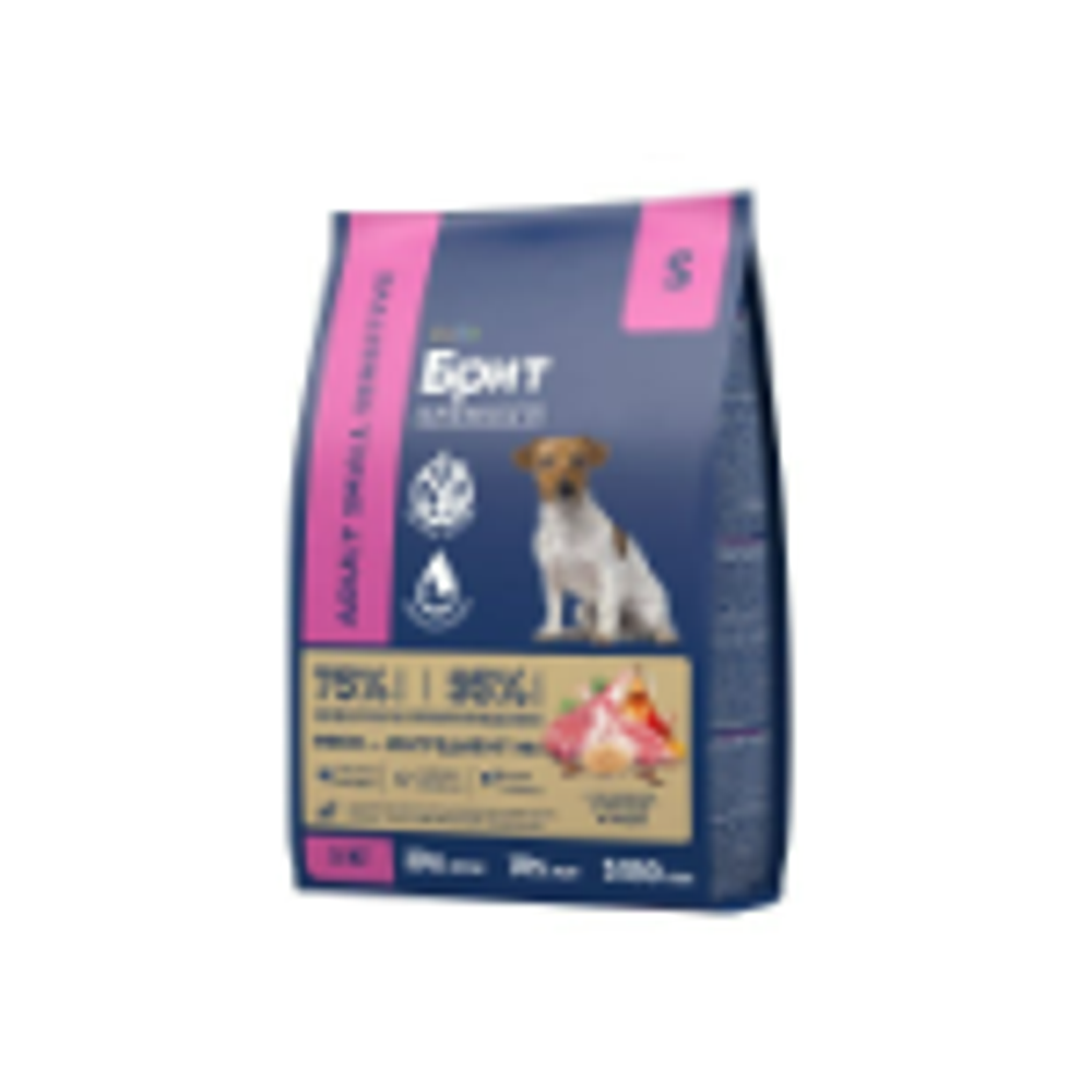 Корм для собак сухой BRIT PREMIUM с инд, ягн и рисом для взр.соб.мел.п. "Sensitive Adult Small", 3кг