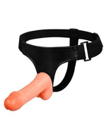 Страпон Domina с телесной насадкой - 18 см. (Цвет: телесный с черным)