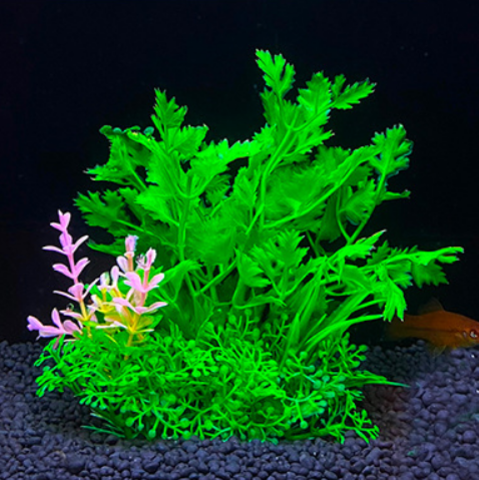 Искусственное аквариумное растение Кустик, 8х5х14 см, P520
