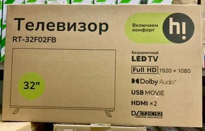 Телевизор Hi RT-32F02FB 81см, Full HD, LED, Smart TV, Android