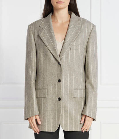 Хлопковый пиджак Jaleco BOSS BLACK - серый(50510125)