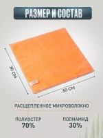 Салфетки для уборки из микрофибры тряпки впитывающие 30х30