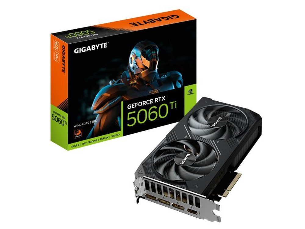 Видеокарта Gigabyte Nvidia GeForce RTX 5060 Ti Windforce [GV-N506TWF2-16GD]