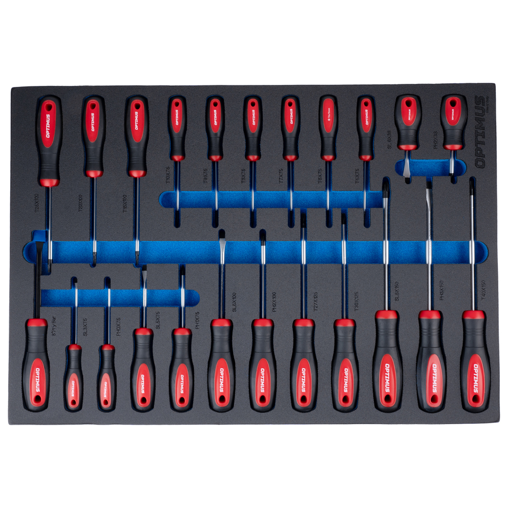 OPT-717MR Тележка инструментальная, 7 полок с набором инструментов 298 пр, металлическая столешница