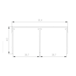 СТАНДАРТ Направляющая верхняя двухполозная (5,40 м) хром матовый (AL) (AS0713) Aristo