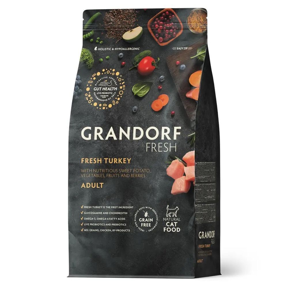 GRANDORF Fresh Cat ADULT Turkey&amp;Sweet Potato 400 г