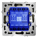 Перекрестный переключатель встраиваемый двухклавишный 10А, (шелк) Voltum S70 VLS020504