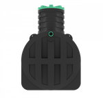 Септик переливной Мультпласт Термит Профи+ 3,0 S 3000 л. горизонтальный / 1200 л. в сутки / 5-6 чел. / самотечный сброс (1700x1500x2370см;138кг;черный) - арт.555457