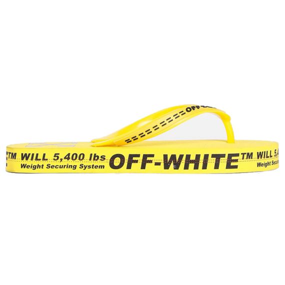 Off-White Logo Typographic Flip Flop 'Yellow'