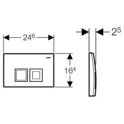 Кнопка слива GEBERIT Delta50 115.135.11.1 белая схема