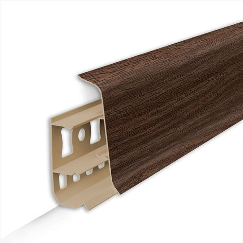 Плинтус пластиковый с кабель-каналом 70 Д Орех