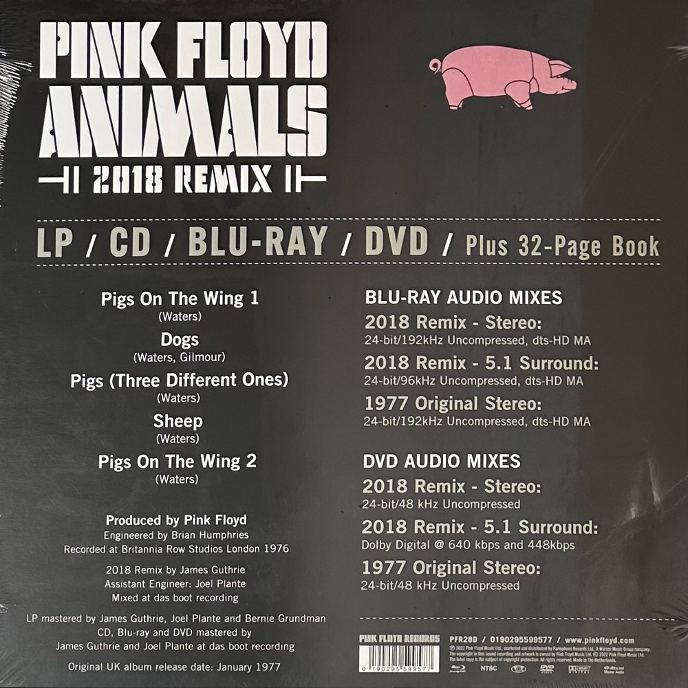 Pink Floyd - Animals (2018 Remix) LP+CD+Blu-ray+DVD (Голландия 2022г.)
