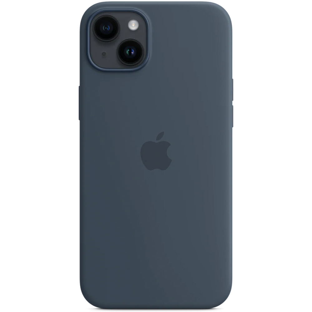 Силиконовый чехол с поддержкой MagSafe Apple Silicone Case для iPhone 14 Plus, Storm Blue (Штормовое небо)