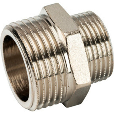 Ниппель переходной STOUT НН 1"X3/4" никель