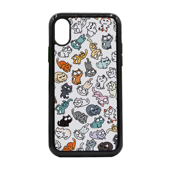 Чехол пластиковый для айфона XR "50 оттенков мяу"
