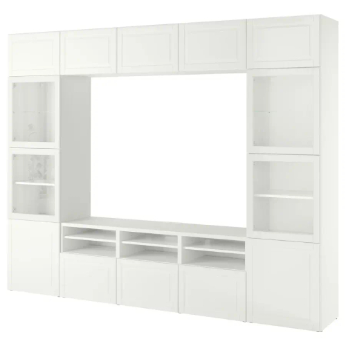 Комбинация для хранения ТВ - IKEA BESTÅ/BESTA, 231x42x300см, черный, БЕСТО ИКЕА
