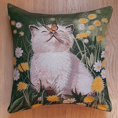 Декоративный гобеленовый чехол для интерьерной подушки Одуванчик 47*47