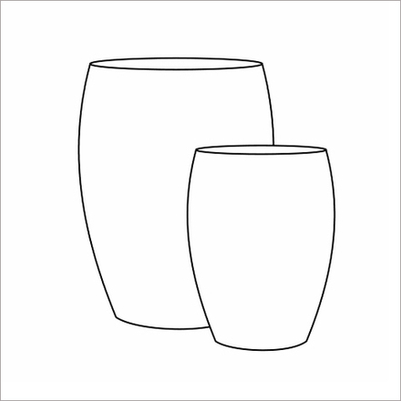 Кашпо, коллекция Midnight, форма OVAL