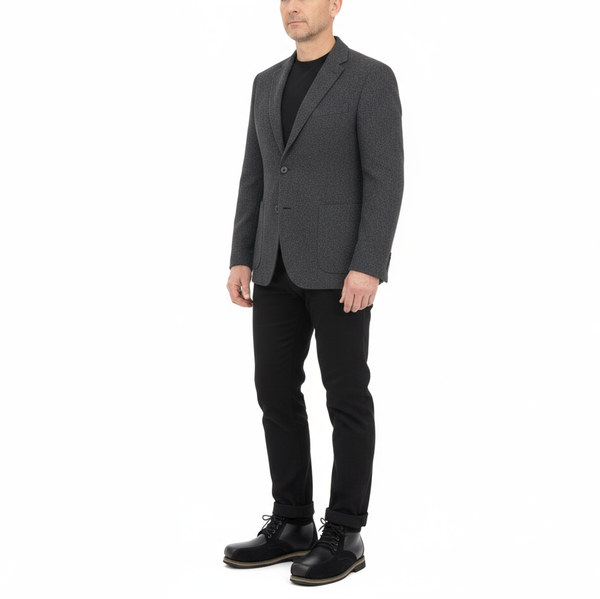 Унты-ботинки мужские из замши и кожи теленка