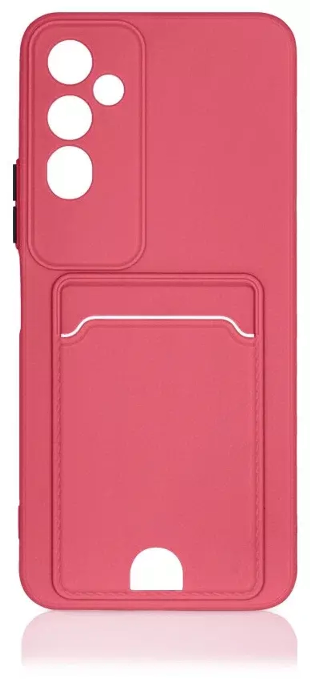 Силиконовый чехол с отделением для карты для Tecno Pova 4 DF (coral)