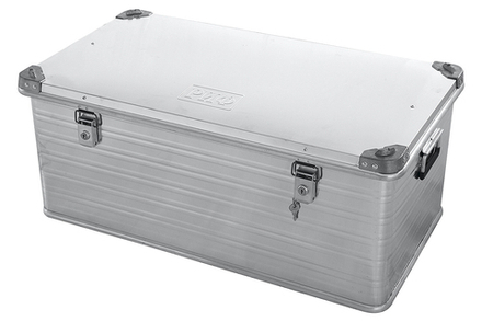 Ящик алюминиевый усиленный с замком 902х495х379 мм (ДхШхВ)