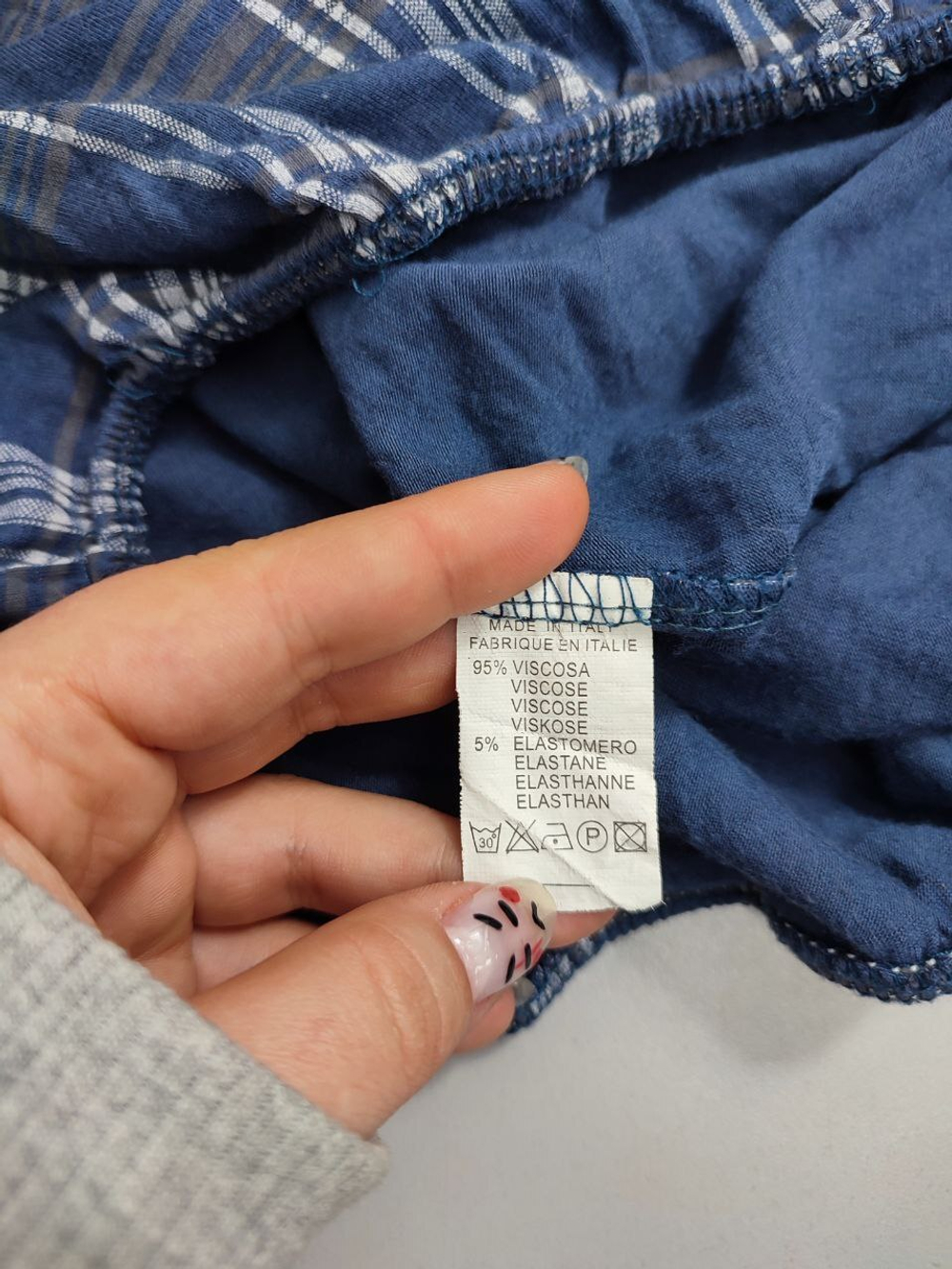 Топ из вискозы в клетку 44-46 размер