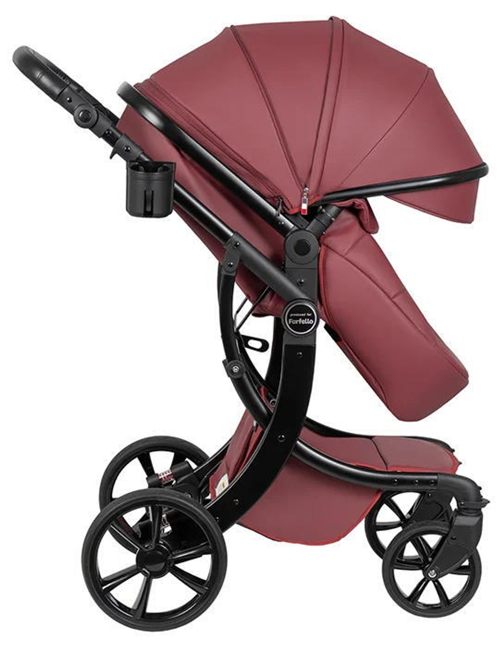 Коляска трансформер Aimile Adventurer бургунди-темный