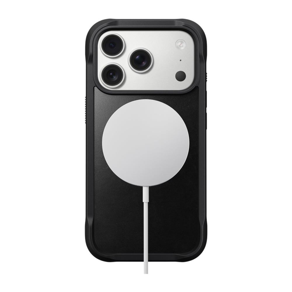 Кожаный чехол MagSafe Nomad Horween Rugged Leather Case для iPhone 17 Pro Гибридный чехол из натуральной кожи Horween с повышенным уровнем защиты при падении и сенсорной накладкой для Контроллера камеры