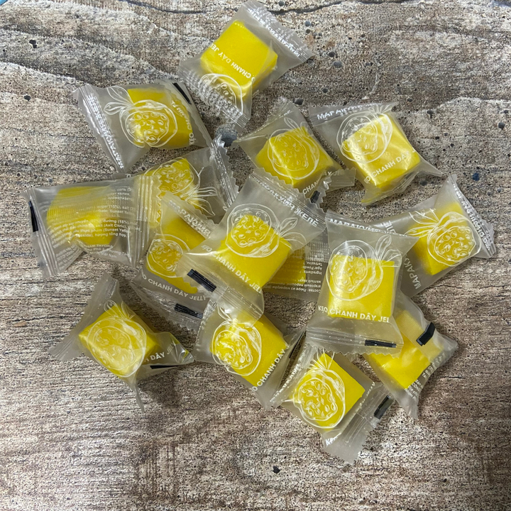 Конфета Маракуйя Настоящая кубики Jes's Dried Fruit Passion fruit Jelly 7-8 г / 1 шт