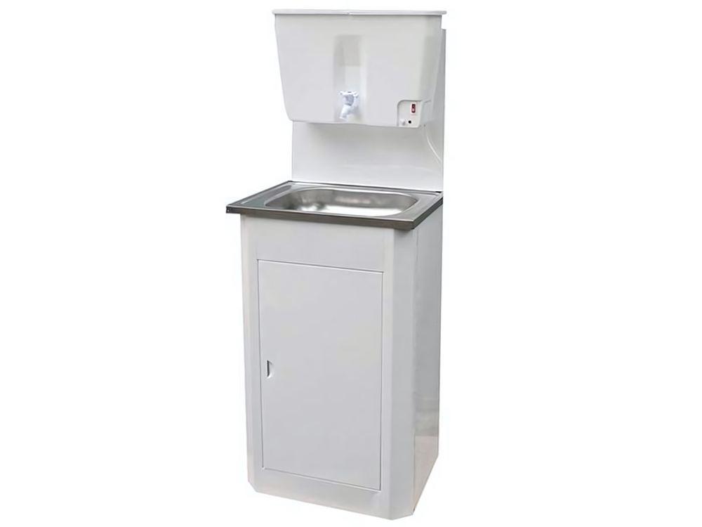 Умывальник "Мойдодыр" 17л с водонагревателем, нержавеющая мойка, корпус белый