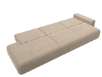 Диван прямой Лига-036 НПБ Модерн Лонг подлокотник справа ВЕЛЮР Бежевый