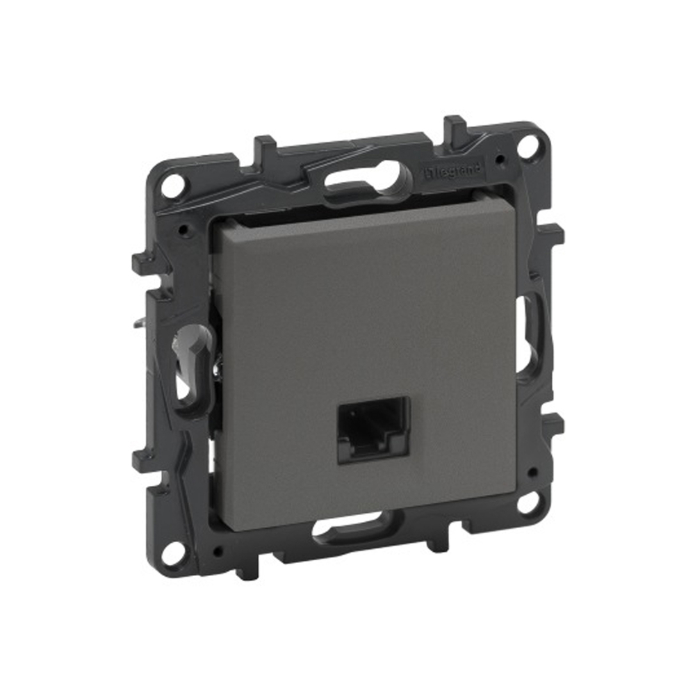 Информационная розетка одинарная Niloe Step RJ45 Кат.6 UTP Алюминий