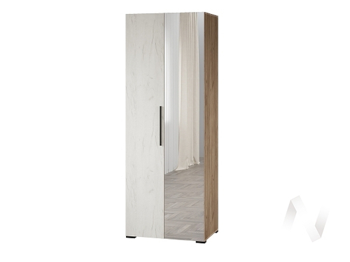 Шкаф 2-хств. с зеркалом МШ-22 Спальня Модена (дуб крафт табачный/дуб крафт белый)