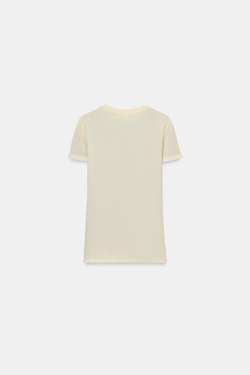 ZARA КОМБИНИРОВАННАЯ ФУТБОЛКА С КОРОТКИМИ РУКАВАМИ, БЕЖЕВО-КОРИЧНЕВЫЙ