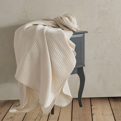 Плед-покрывало из хлопка Nepal, цвет Молочный