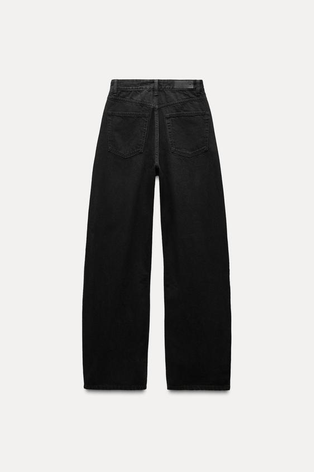 ZARA ДЖИНСЫ TRF С ВЫСОКОЙ ПОСАДКОЙ, ЧЕРНЫЙ