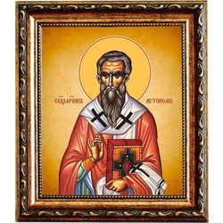 Автоном Италийский священномученик епископ. Икона на холсте.