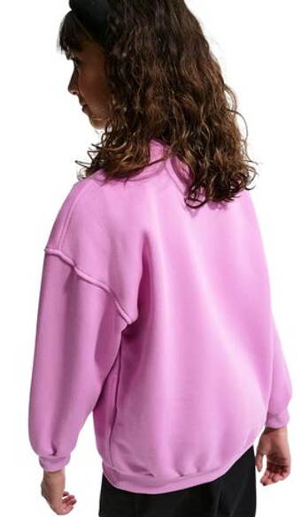 Кофта для девочки теннисная Nike Kids Sportswear Club Fleece Oversized - light magenta/light magenta/white