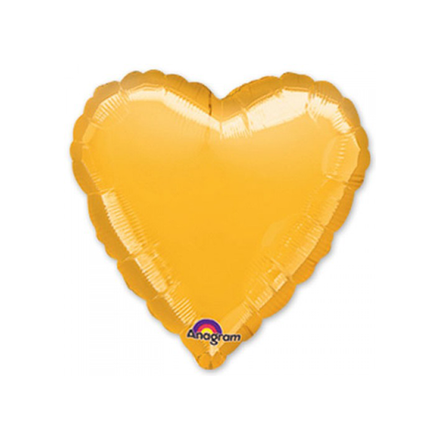 Шарик сердце золотое