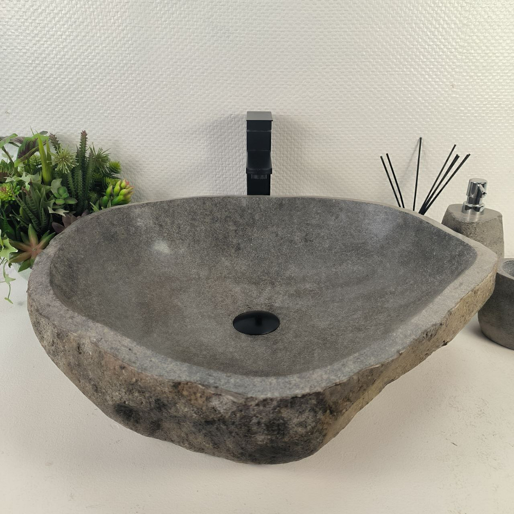 Раковина из речного камня RS-388 (60*53*15)