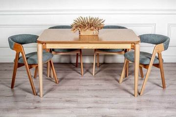 Комплект стол VASTO 1300 RV раздвижной + 4 стула Манго / бук натуральный