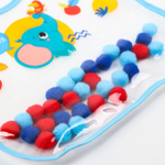 6486197 Нагрудник детский непромокаемый «Крошка - помпошка» (с помпошками), МИКС