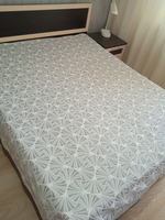 Покрывало жаккардовое двухстороннее Нежность 108-17 серый,белый евро (240х200)