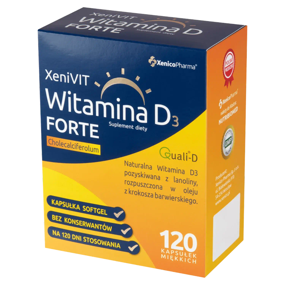 XeniVIT Витамин D3 - 4000 МЕ, 120 капсул
