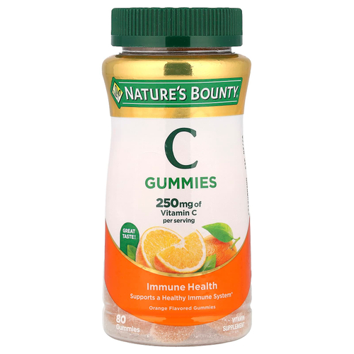Nature's Bounty, жевательные мармеладки с витамином C, со вкусом апельсина, 80 шт.